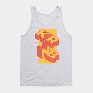 Korean RnB Hip-hop Pop Music With Yellow Blocked Letters Tank Top